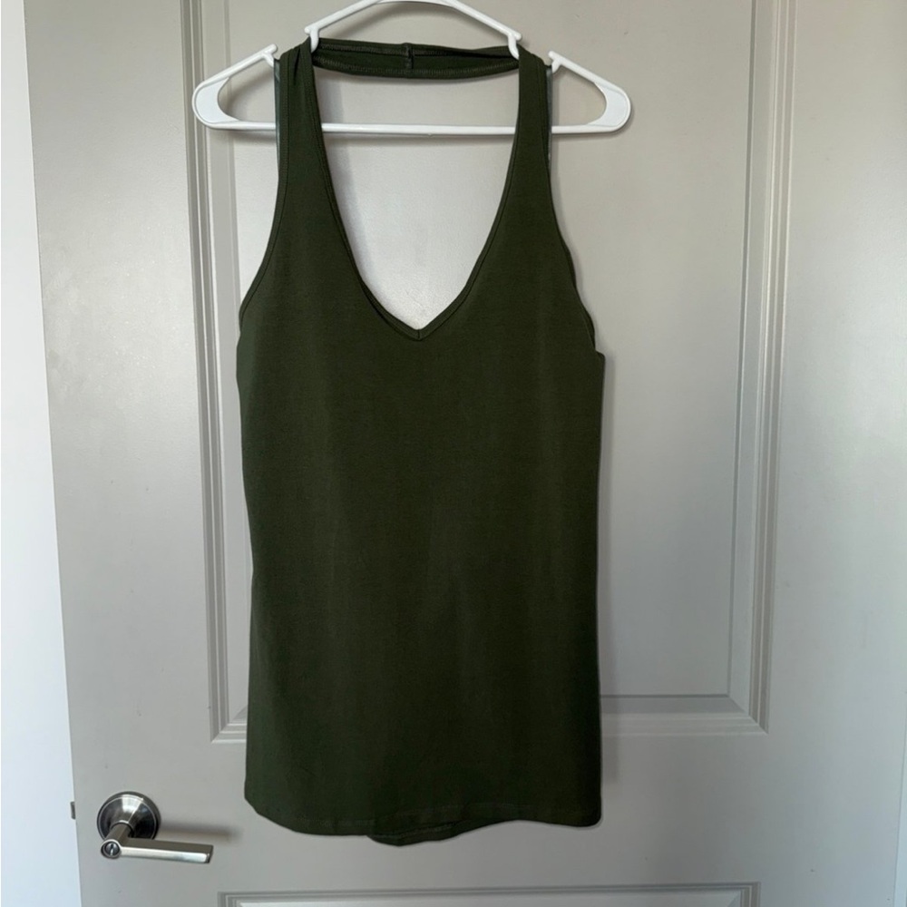 Olive Green Women's Halter Top
